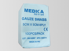 MEDICA GAUZE SWAB 5CM X 5CM 8 PLY