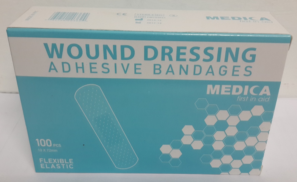 MEDICA ADH BAND AID 19 X 72 100’S