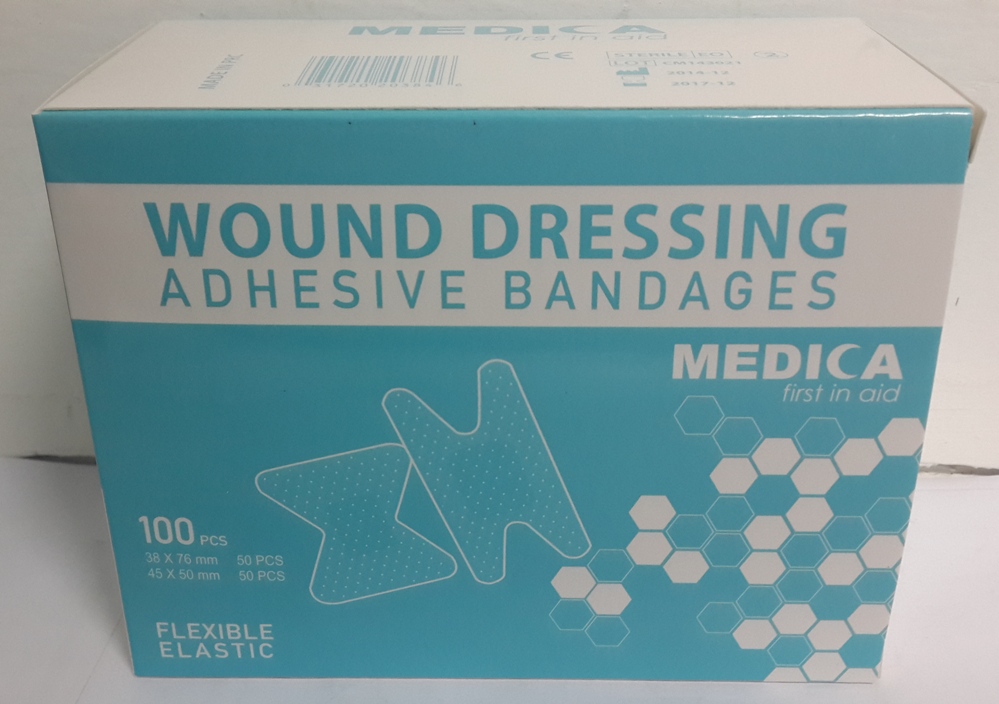 MEDICA ADH BAND AID BUTTERFLY 100’S