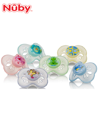 NUBY PASTEL PACIFIER WITH BUTTERFLY 12M+ 5714